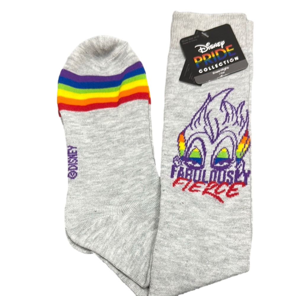 Disney Fabulously Fierce Ursla Pride Collection Knee-High Socks with Rainbow